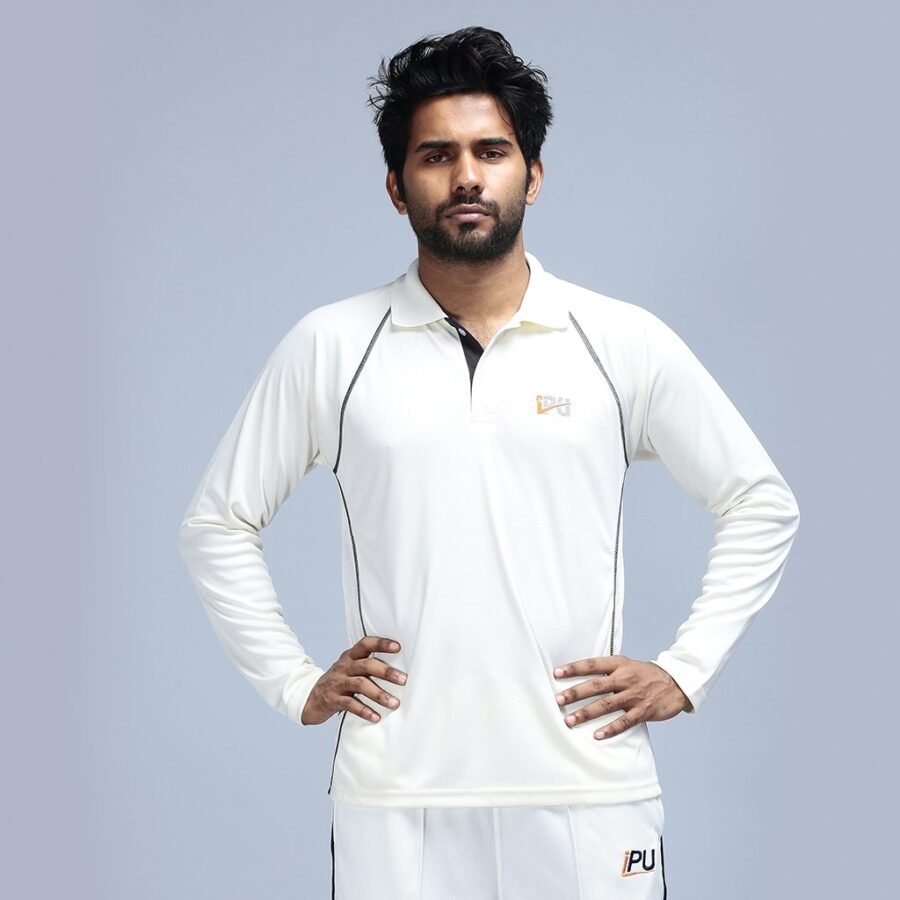 Mens premium off white cricket shirt from IIC Approved Supplier.