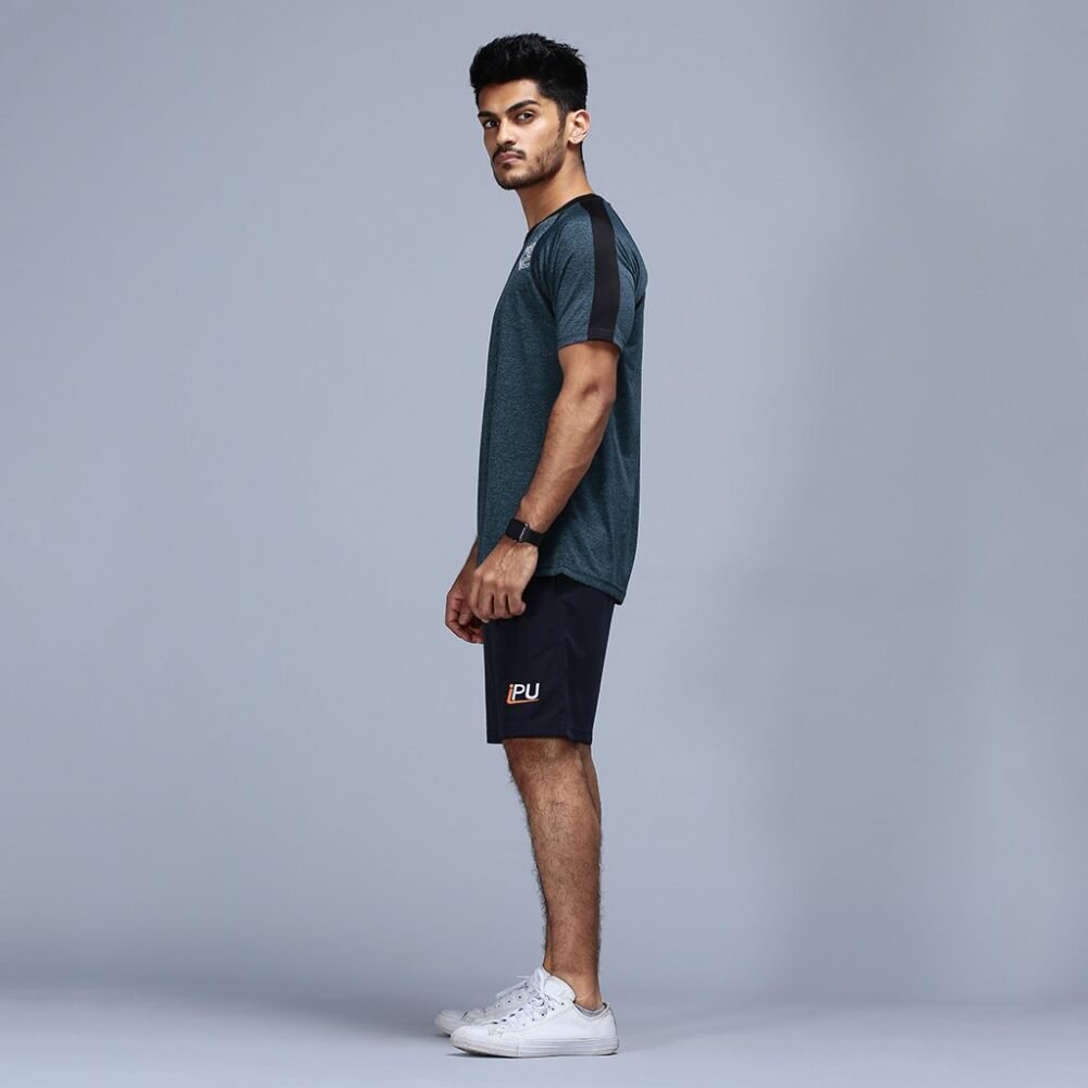 Grey Trainfit Tee, Lightweight Breathable Poly Spandex Fabric Blend, Best Sportswear