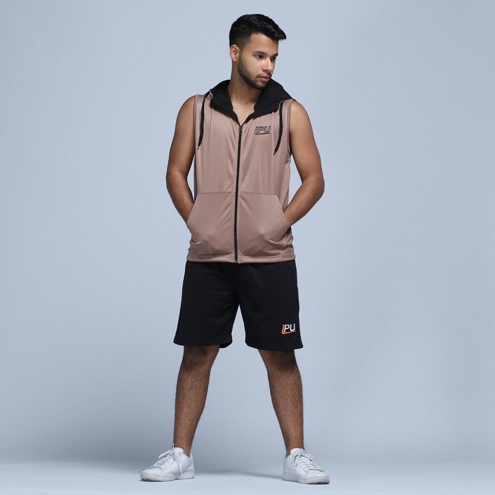 Performance Sleeveless Hoodie - Clifton Sand