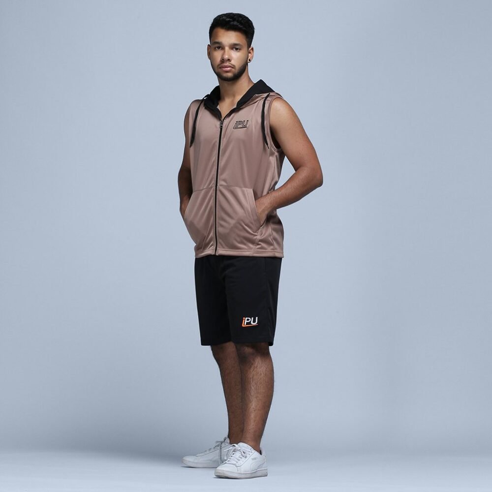 Performance Sleeveless Hoodie - Clifton Sand