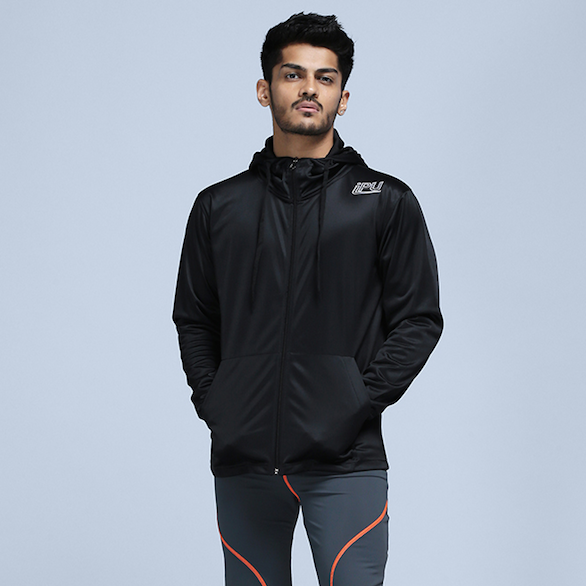 Black Performance Hoodie, Sportswear from IPU Sports.