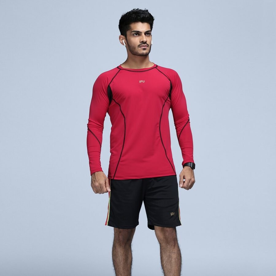 Red Compression Fitness Apparel Dubai.