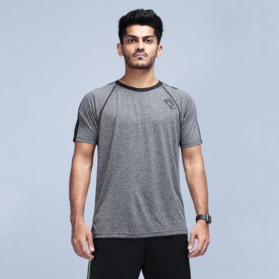 Buy Train Fit Grey Tee from IPU Sports Dubai.